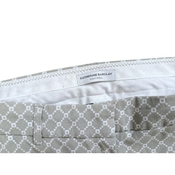 KATHERINE BARCLAY Montreal Womens Size 6 Gray White Patterned Ankle Dress Pants - Picture 5 of 6